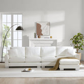 Bellemave® 119" L - Shaped Modern Chenille Oversized Sectional Sofa with 2 Free pillows - Bellemave